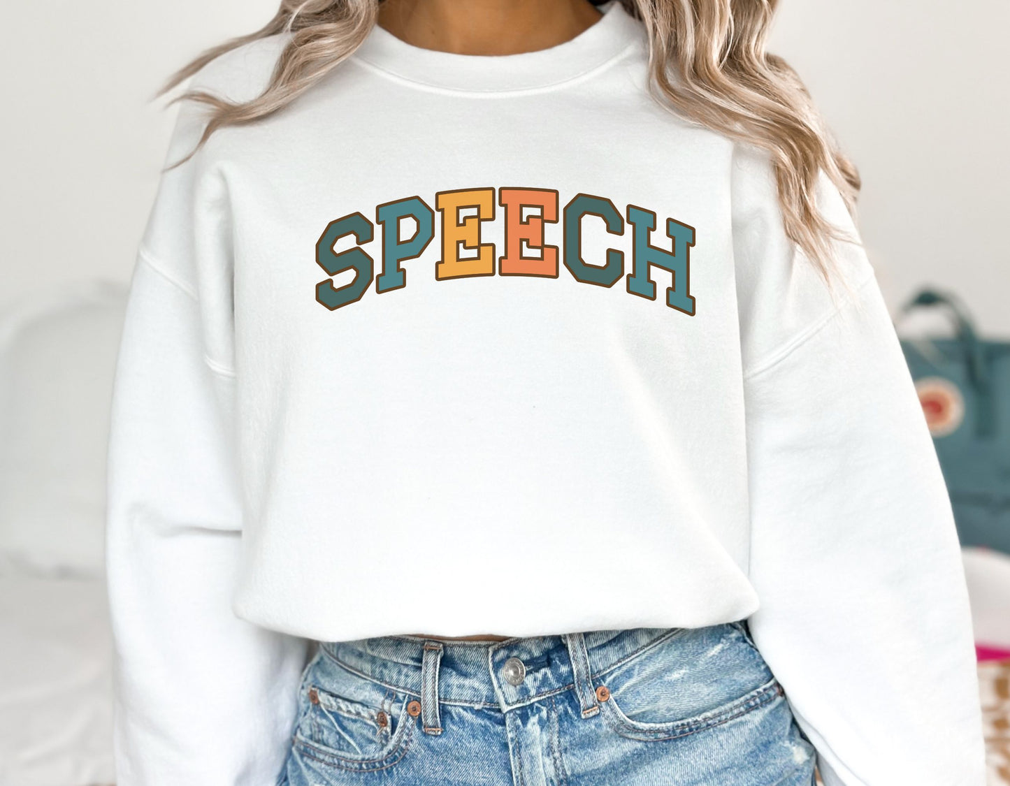 Varsity Speech Sweatshirt, Speech therapist crewneck, slp slpa sweatshirt, Gift for SLP SLPA, Speech Therapy