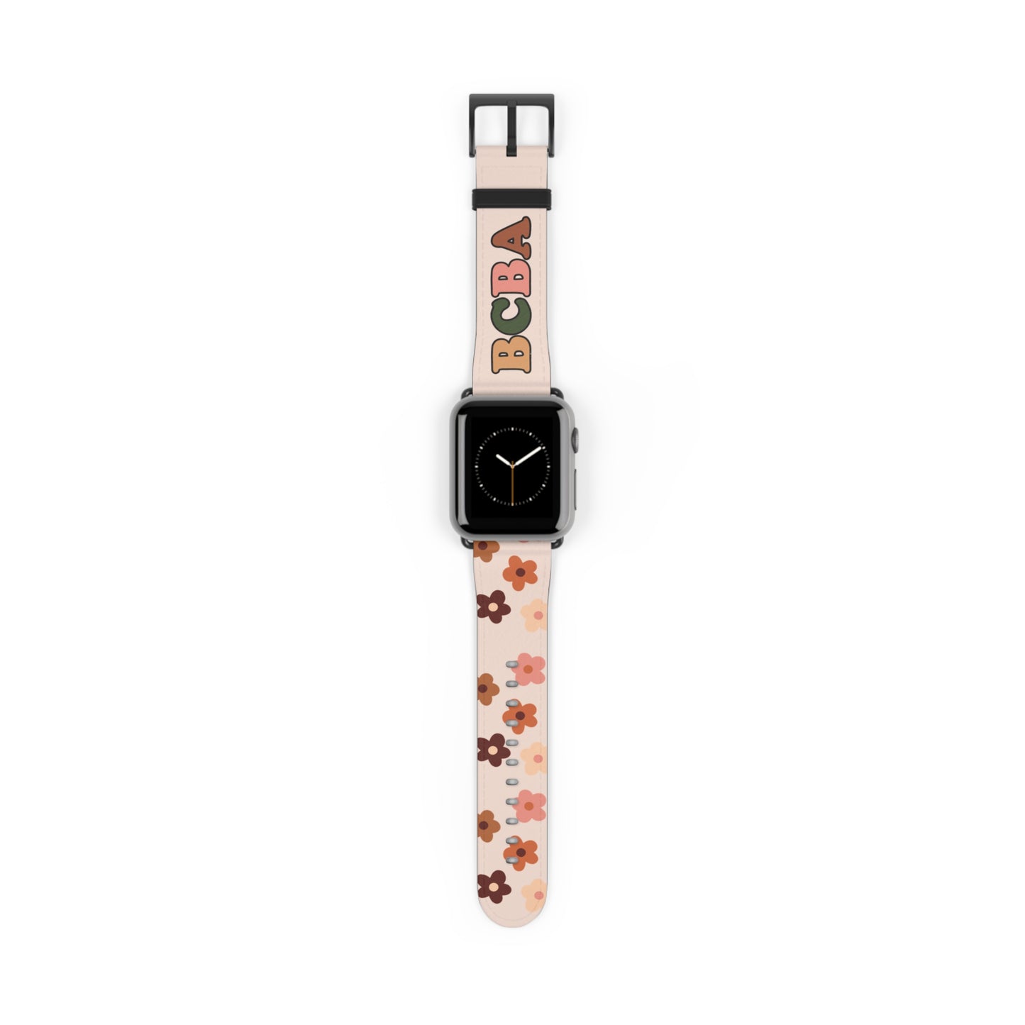 Personalized Boho Floral Smart Watch Band, Gift for behavior analyst bcba teacher ot slp