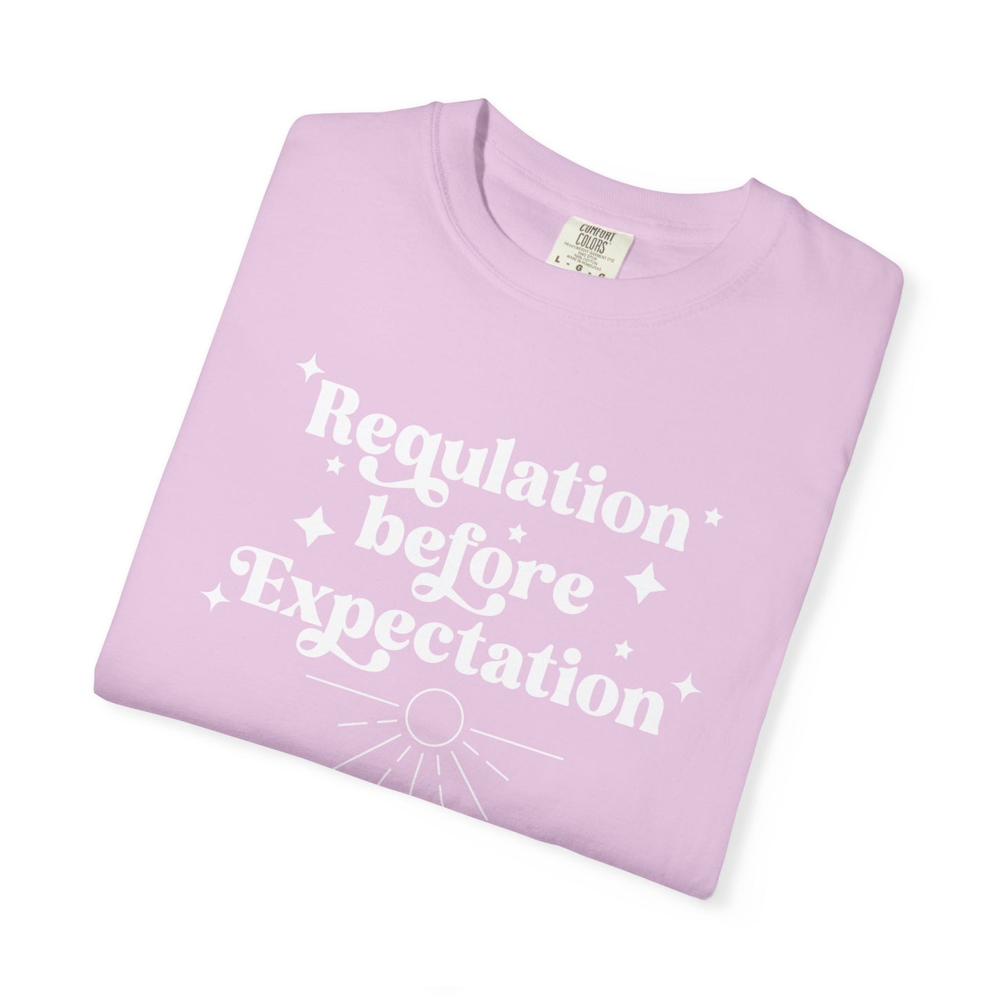 CUSTOM Regulation Before Expectation BCBA shirt, RBT Shirt, ABA Shirt, sped Teacher Shirt, Comfort Colors® 1717