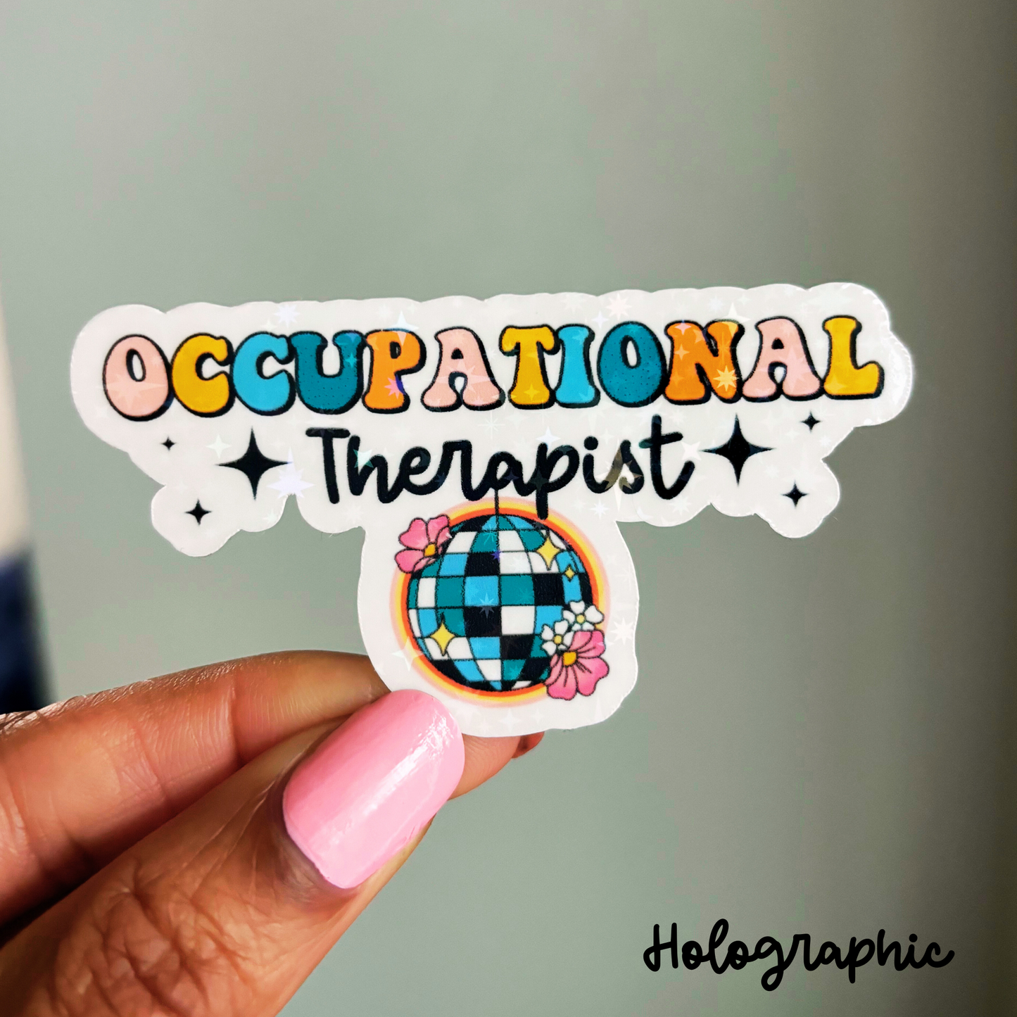 Retro OT Sticker, Occupational Therapy Sticker, Occupational Therapist Stickers