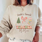 Personalized Teacher Holiday Sweatshirt, Custom Christmas Retro teacher shirt, cute teacher apparel with name, holiday gift for teacher