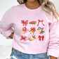 Christmas Bow Themed Teacher Sweatshirt, Coquette Teacher Crewneck, holiday apparel, gift for teacher