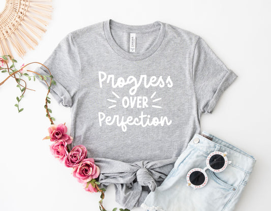 Progress Over Perfection Shirt, Special Education, SLP OT ABA Bella Canvas