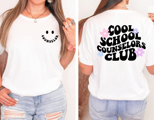 School Counselor Shirt, Cool School Counselors Club, Bella Canvas gift for Counselor