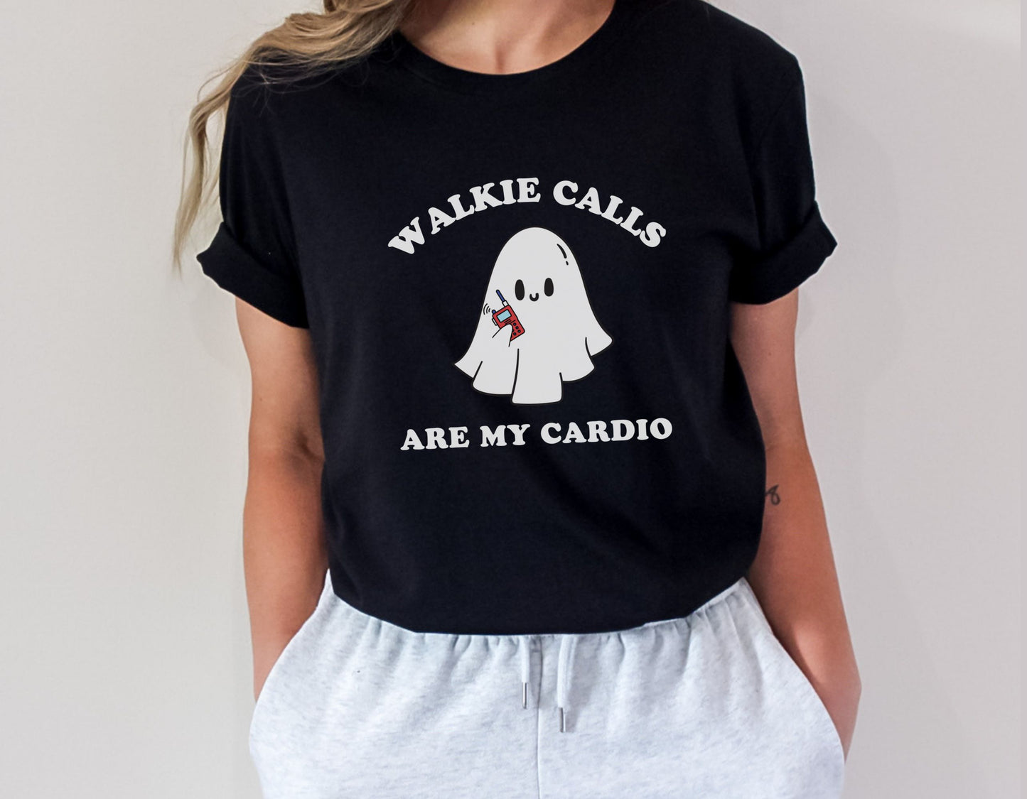 Walkie Calls are my Cardio Ghost Shirt, funny School Staff tee, Gift for teacher Principal School behaviorist, Unisex Bella Canvas