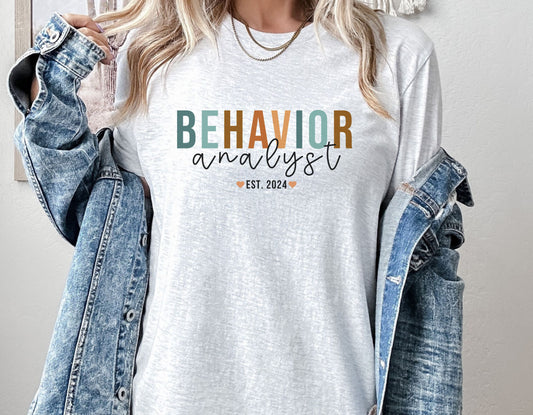 Behavior Analyst EST shirt, Personalized bcba shirt, gift for bcba