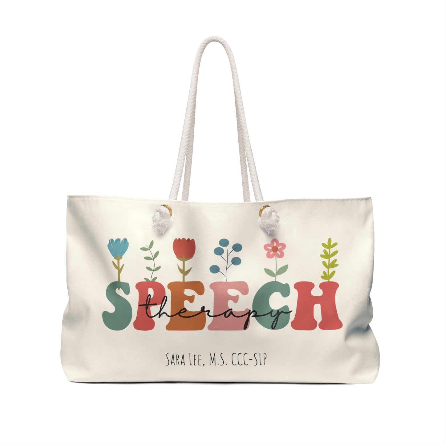 Floral Speech Therapy Weekender Bag - Personalized Tote