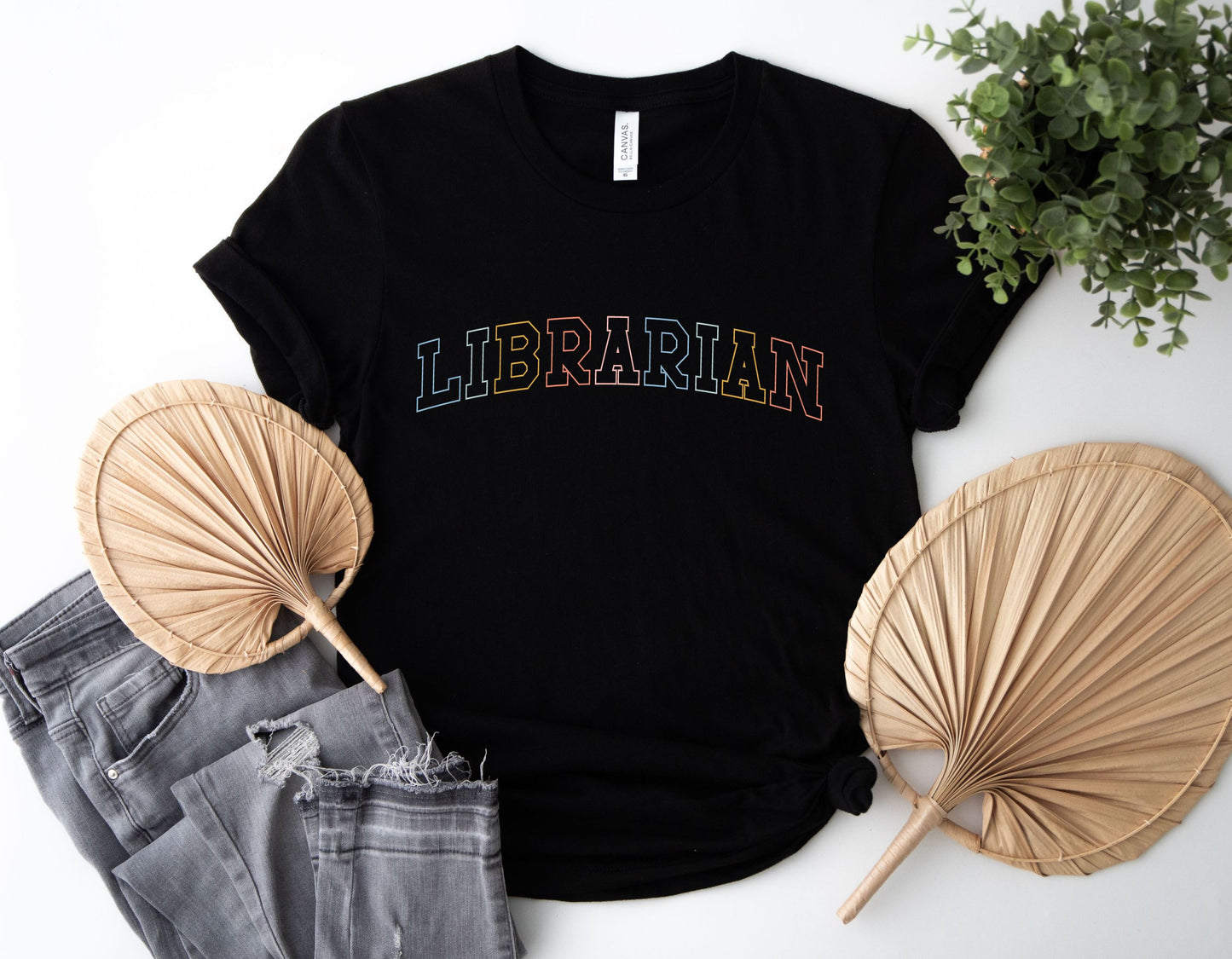 Varsity School Librarian Shirt, Trendy librarian tee, Gift for librarian, Unisex Bella Canvas