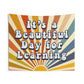 Retro Sun Classroom Tapestry, It's a Beautiful Day for Learning Class Decor, Retro classroom decor, Teacher wall art, Classroom welcome sign