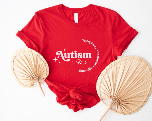 Autism Awareness and Acceptance T Shirt, Retro ASD t shirt, Minimalist Inclusion Bella Canvas tee