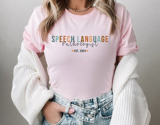 Speech Therapist EST shirt, Personalized SLP shirt, gift for Speech Language Pathologist