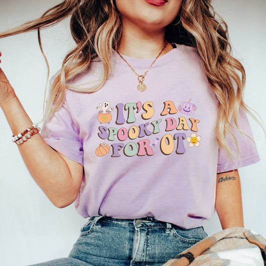Comfort Colors Halloween OT Tee, It's a Spooky Days for OT OTA, Fall Occupational therapist shirt
