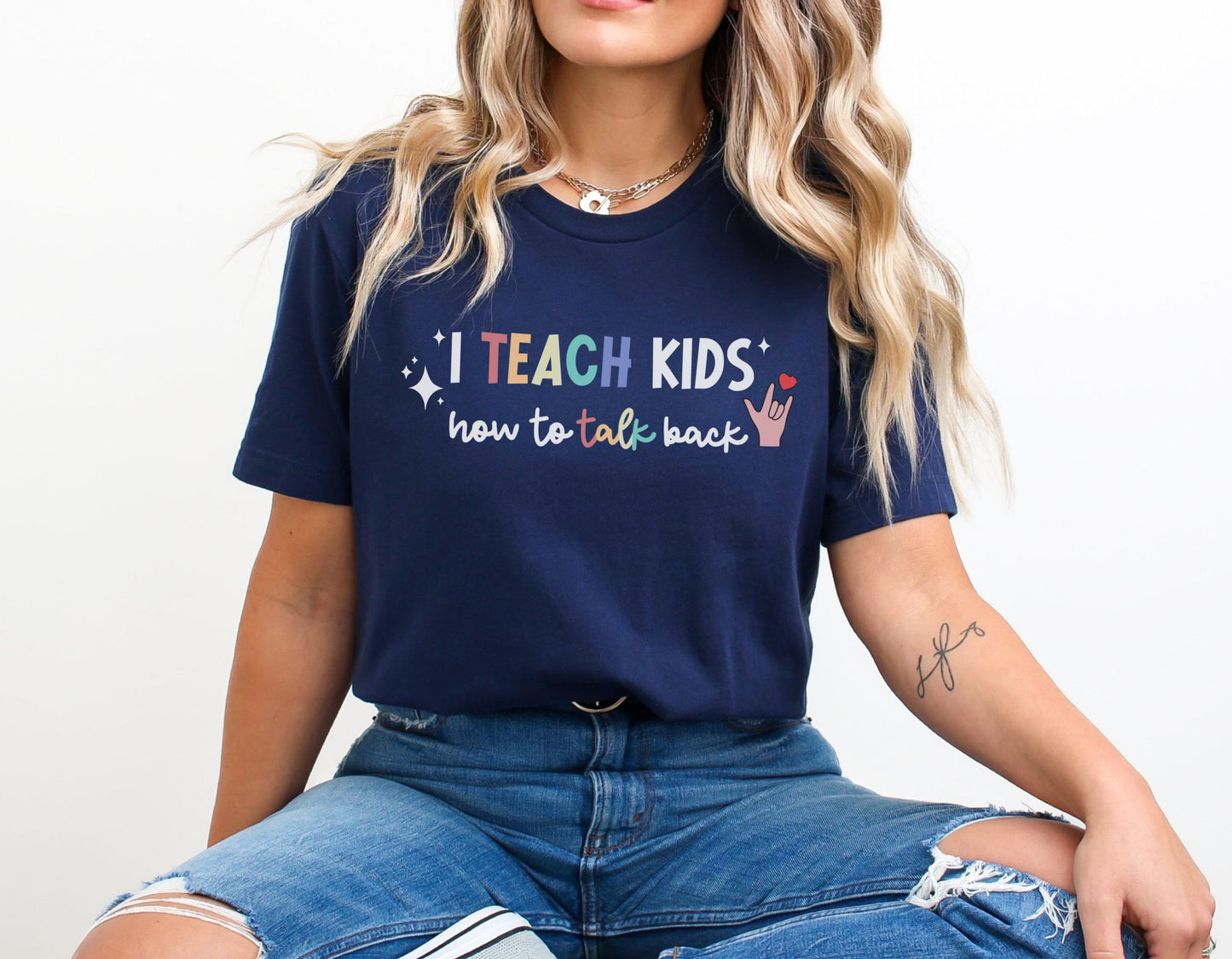 I teach kids how to talk back, Funny SLP / SLPA tee, Speech therapy, Bella Canvas SPED t shirt