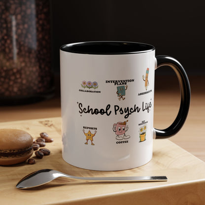 Retro School Pysch Life Mug, Gift for Educator School Psychologist