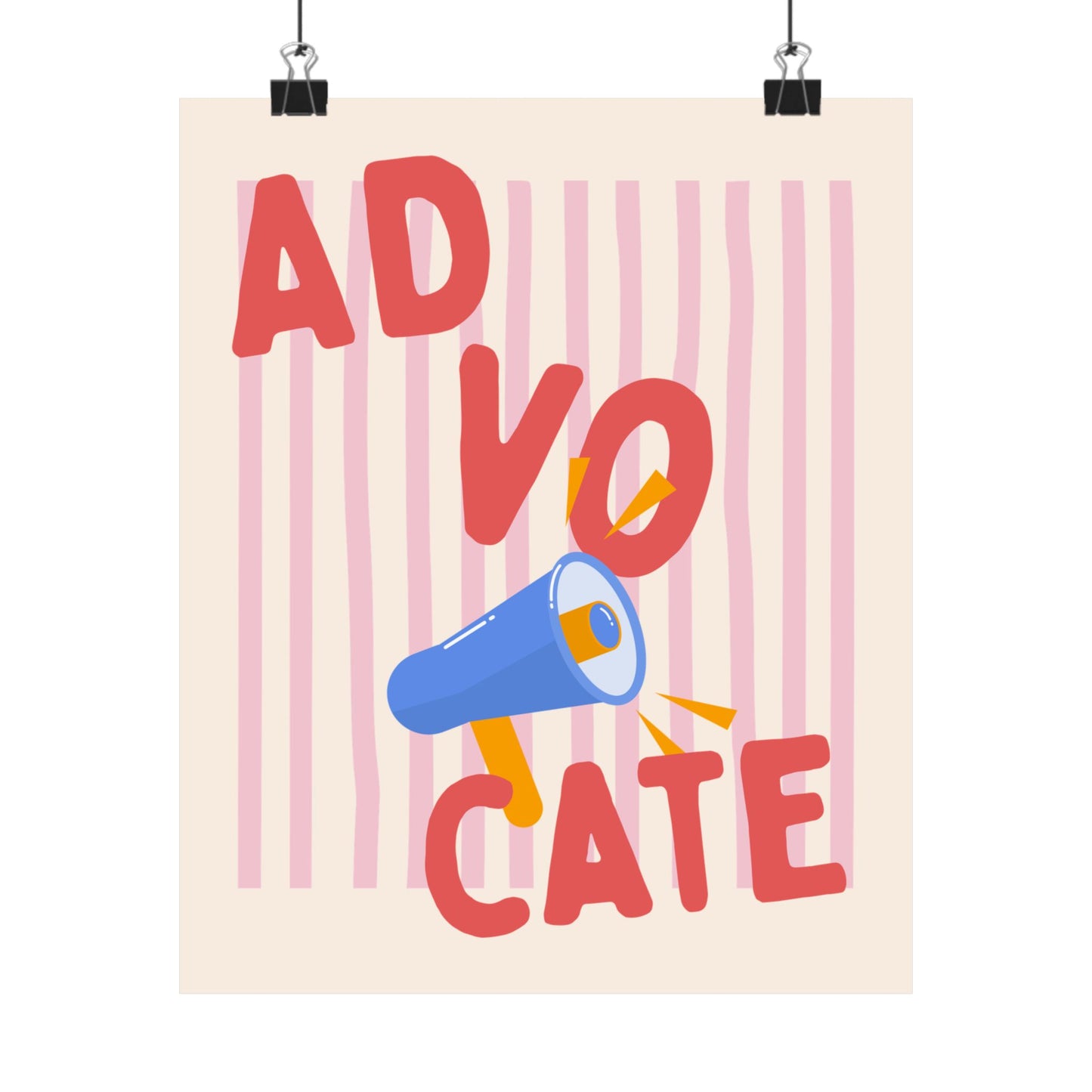 Advocate Poster, AD VO CATE Wall Art, Teacher Classroom Decor, Therapist Office Decor, Social Worker Poster, Inclusion Wall Art