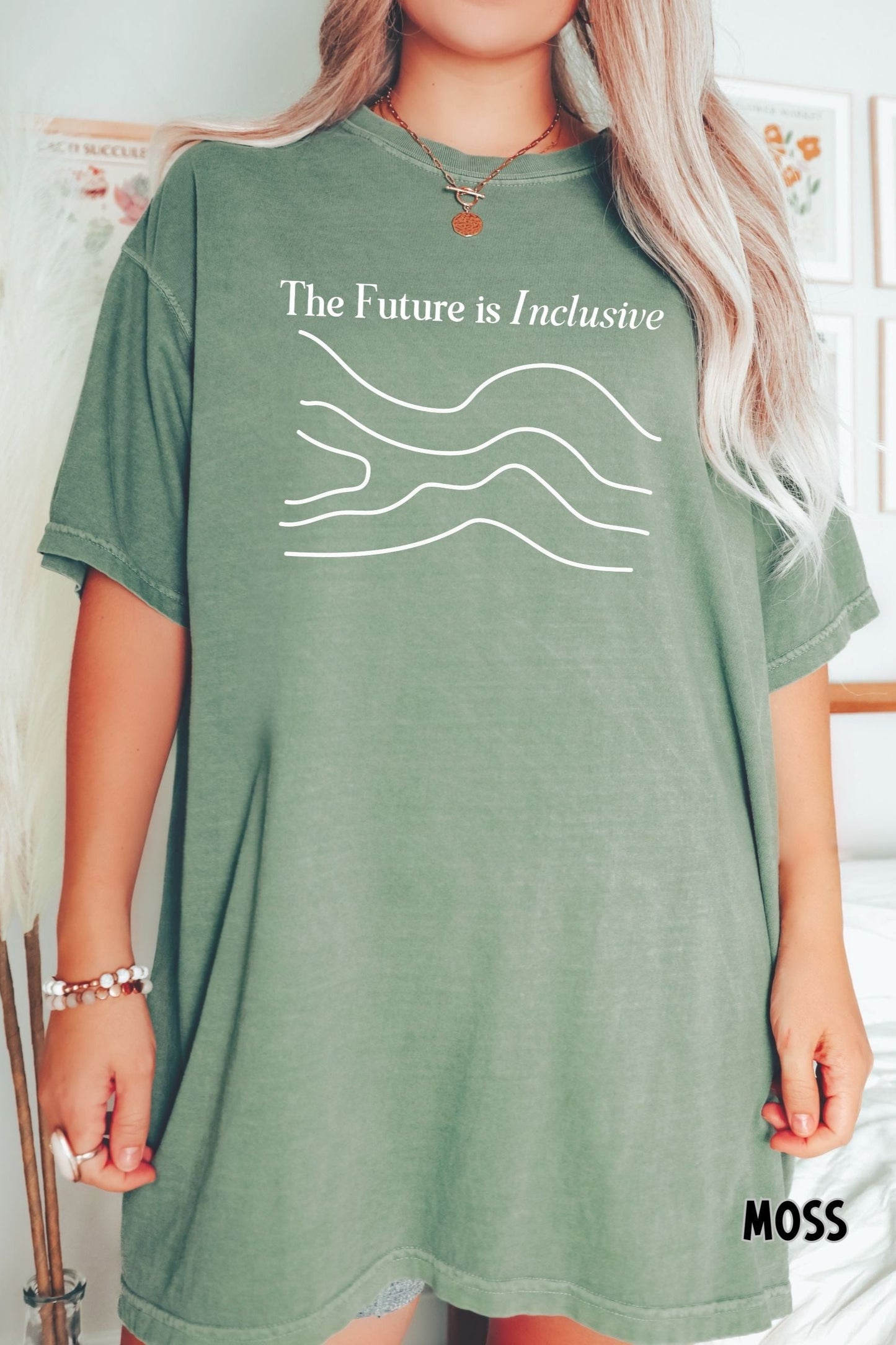 Comfort Colors Inclusion and Advocacy Shirt, Minimalist The future is inclusive Tee