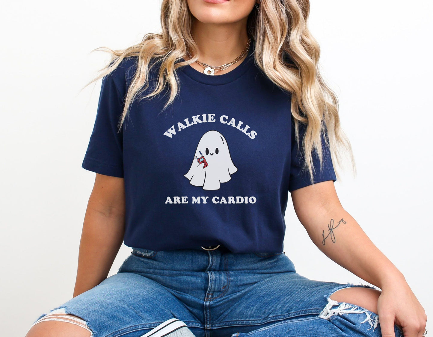 Walkie Calls are my Cardio Ghost Shirt, funny School Staff tee, Gift for teacher Principal School behaviorist, Unisex Bella Canvas