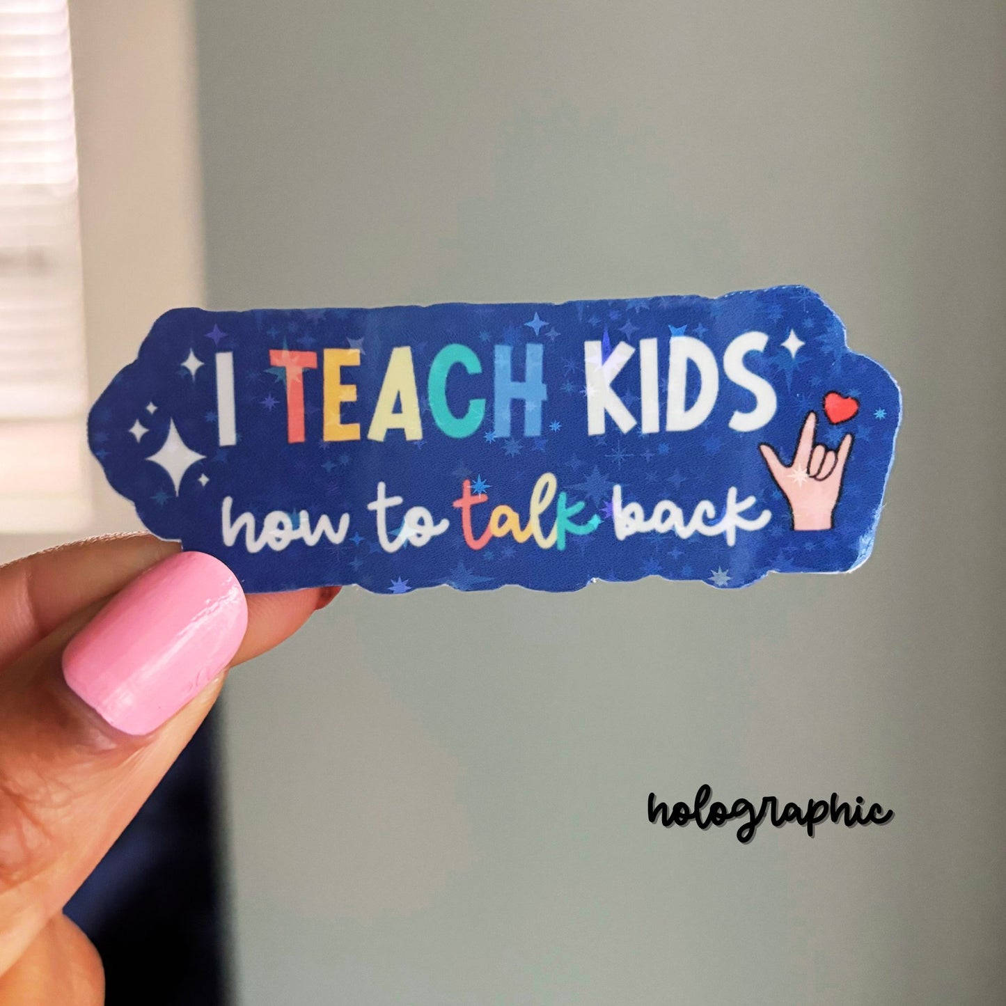 I teach kids how to talk back Sticker, SLP Sticker, Speech Therapy Stickers