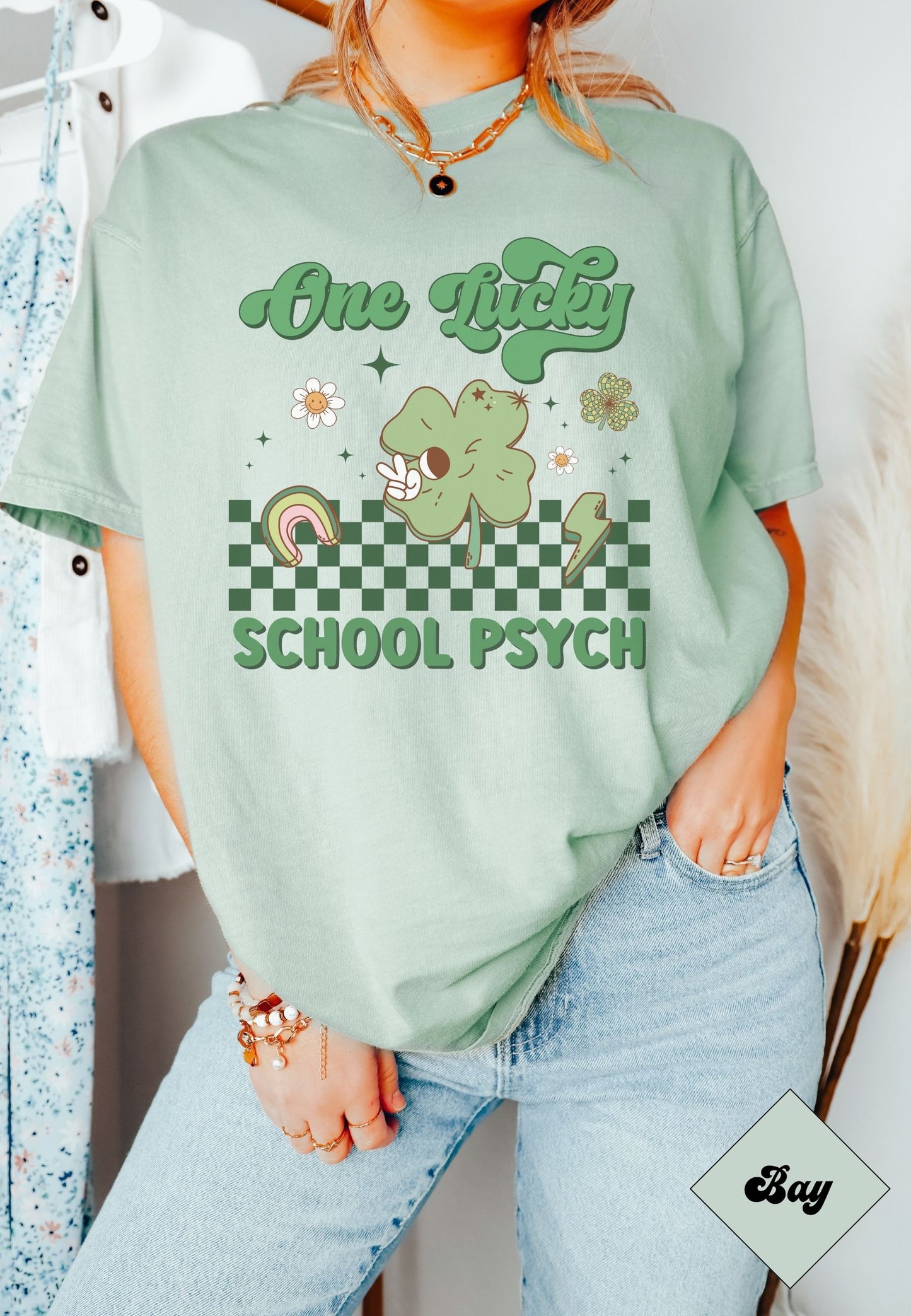 St. Patrick's Day School Psych Shirt, School Psychologist Clover Tee