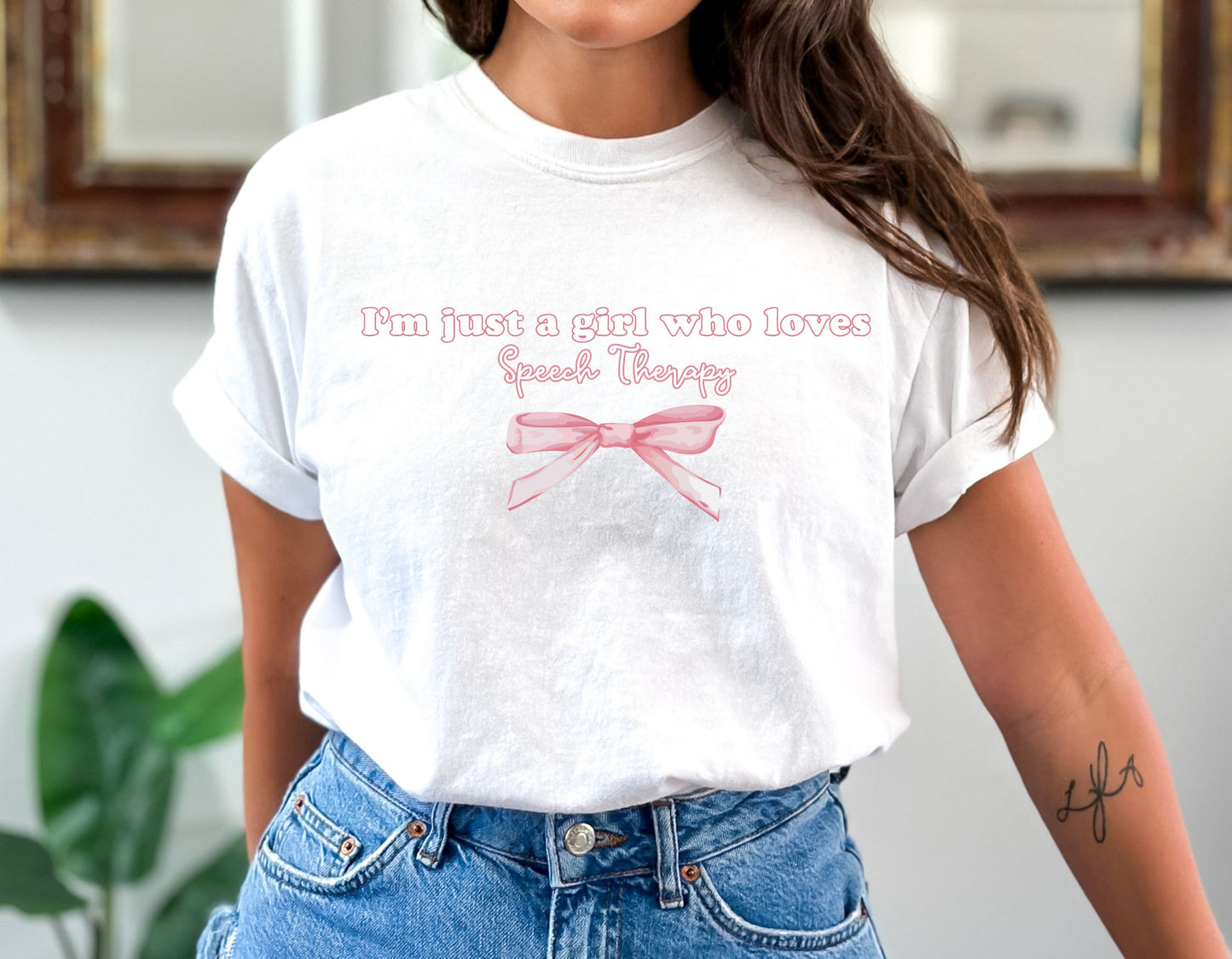 Comfort Colors I'm just a girl who loves speech therapy Shirt, Speech Therapist tee, Gift for Speech Language Pathologist