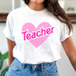 Retro Teacher Shirt, Doll themed Teach t shirt, Pink heart teach Apparel, Unisex Comfort Colors