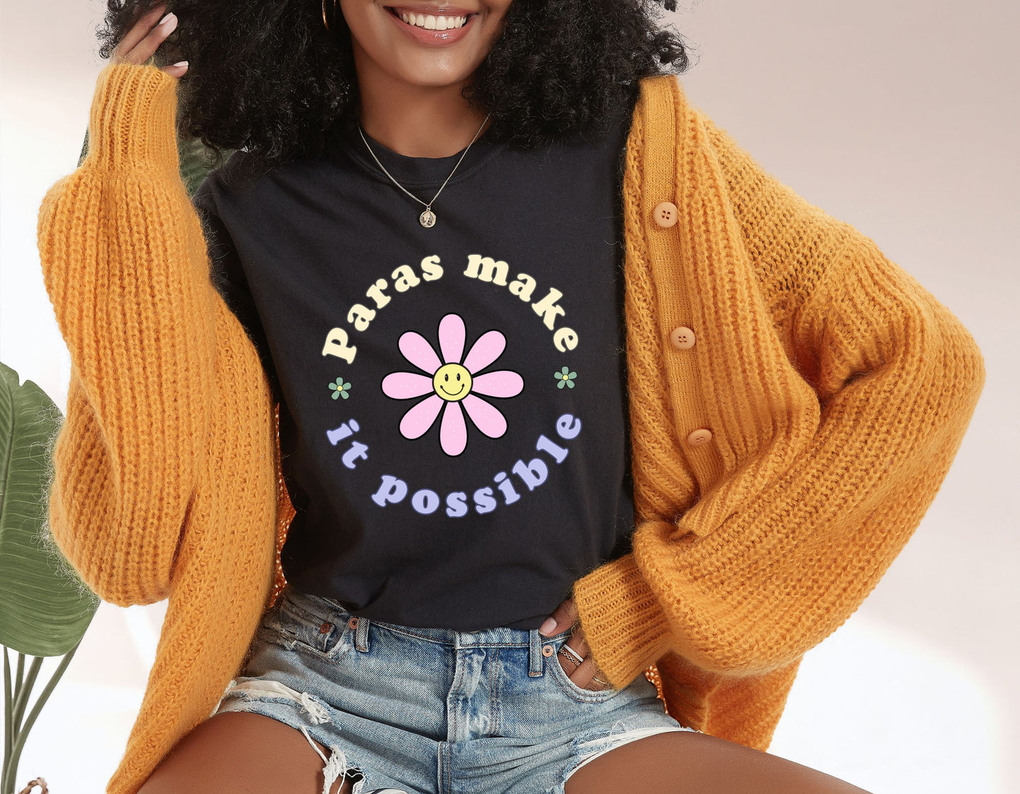 Paras make it possible shirt, Floral Para educator tee, Gift for para, para professional shirt, unisex Unisex Comfort Colors® 1717
