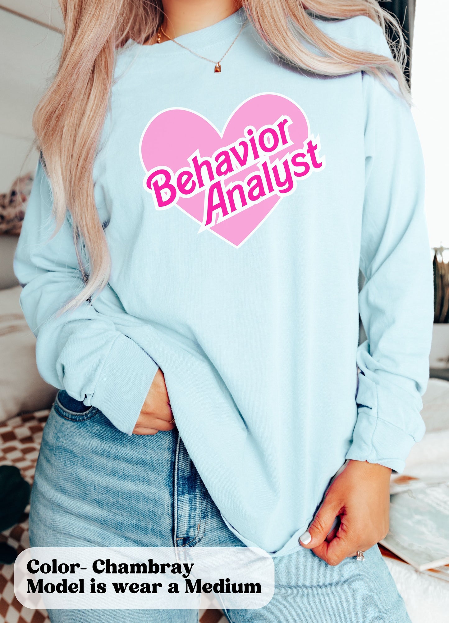 Behavior Analyst Doll themed shirt, 90s behavior analyst, ABA long sleeve, Unisex Garment-dyed Long Sleeve T-Shirt