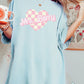 Comfort Colors Personalized Teacher back to school Shirt, Retro pink checkered heart Tee, Custom teacher tee