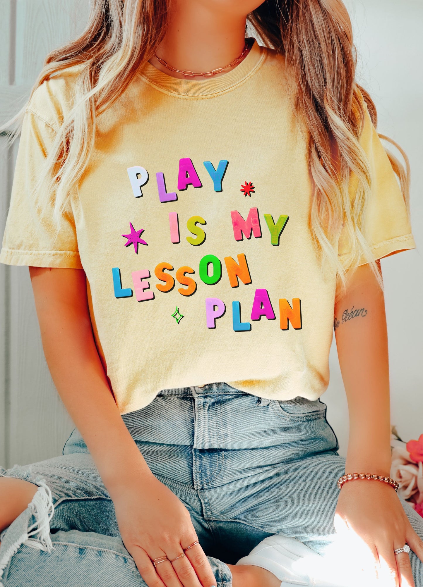 Play is My Lesson Plan T-shirt, Play Based Therapist Tee, Gift for Teacher Therapist, Comfort Colors 1717