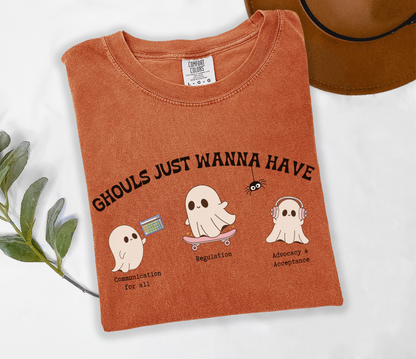 Ghouls Just Wanna Have Inclusion and Advocacy T-Shirt, Halloween Autism Acceptance T-Shirt, Inclusive Spooky Tee, Gift for Advocate