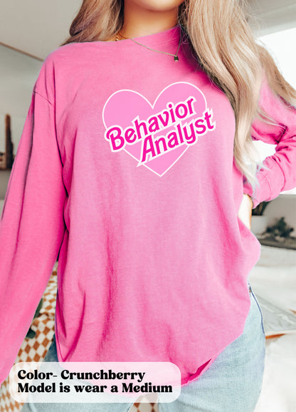 Behavior Analyst Doll themed shirt, 90s behavior analyst, ABA long sleeve, Unisex Garment-dyed Long Sleeve T-Shirt