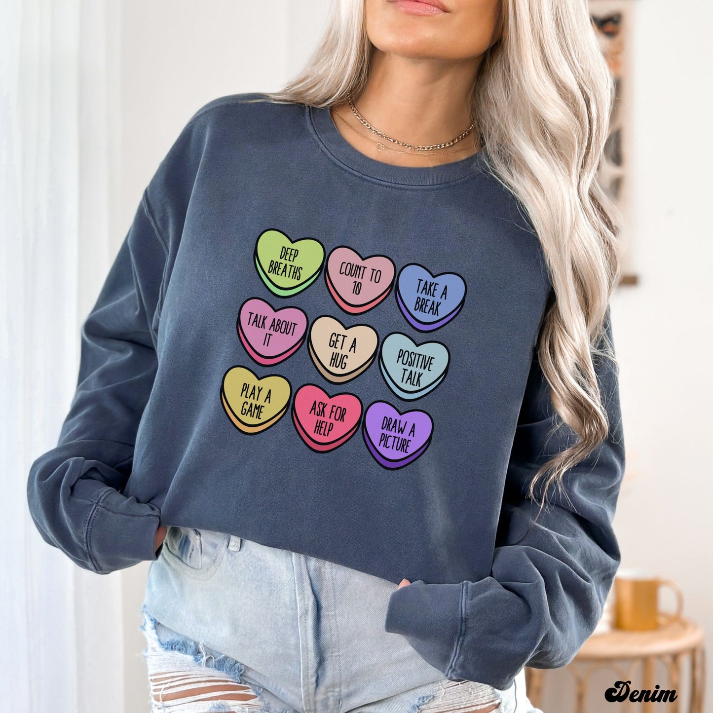 Teacher Hearts Coping Skills Sweatshirt, Valentines day special education, aba bcba rbt apparel, ot slp crewneck