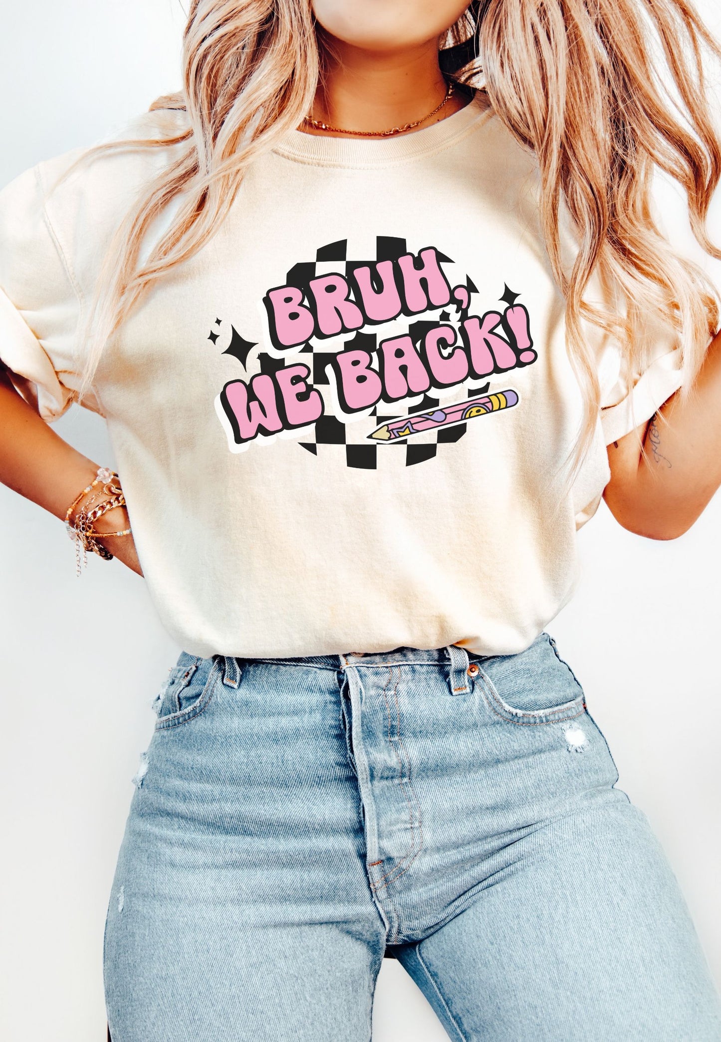 Comfort Colors Funny back to school Shirt, Bruh we back Tee, Retro matching teacher tee