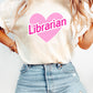 Pink 90s Librarian shirt, Doll themed librarian, Librarian Heart Shirt, Unisex Comfort Colors® 1717