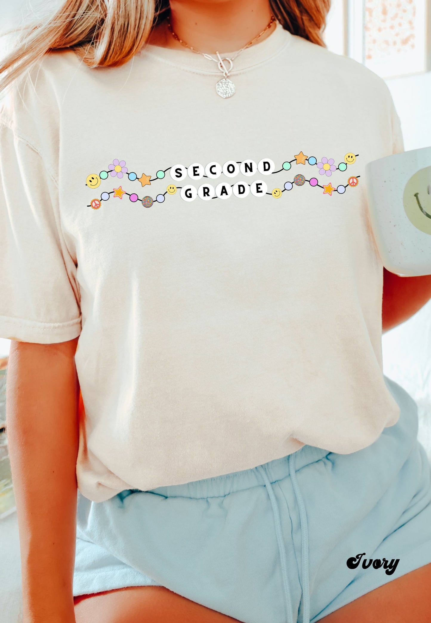 Second Grade Teacher Friendship Bracelet shirt, Comfort Colors 2nd grade tee, cute teacher shirts, gift for teacher