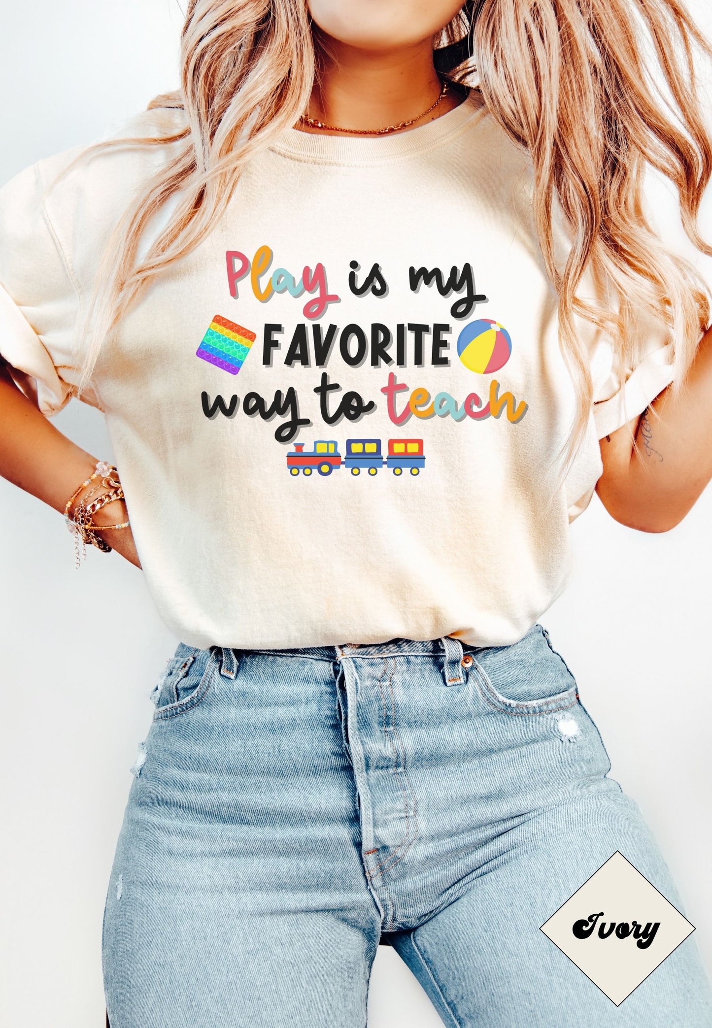 Play is my favorite way to teach Shirt, rbt bcba aba Shirt, special education teacher tee, speech therapy, ot, ota Unisex comfort colors