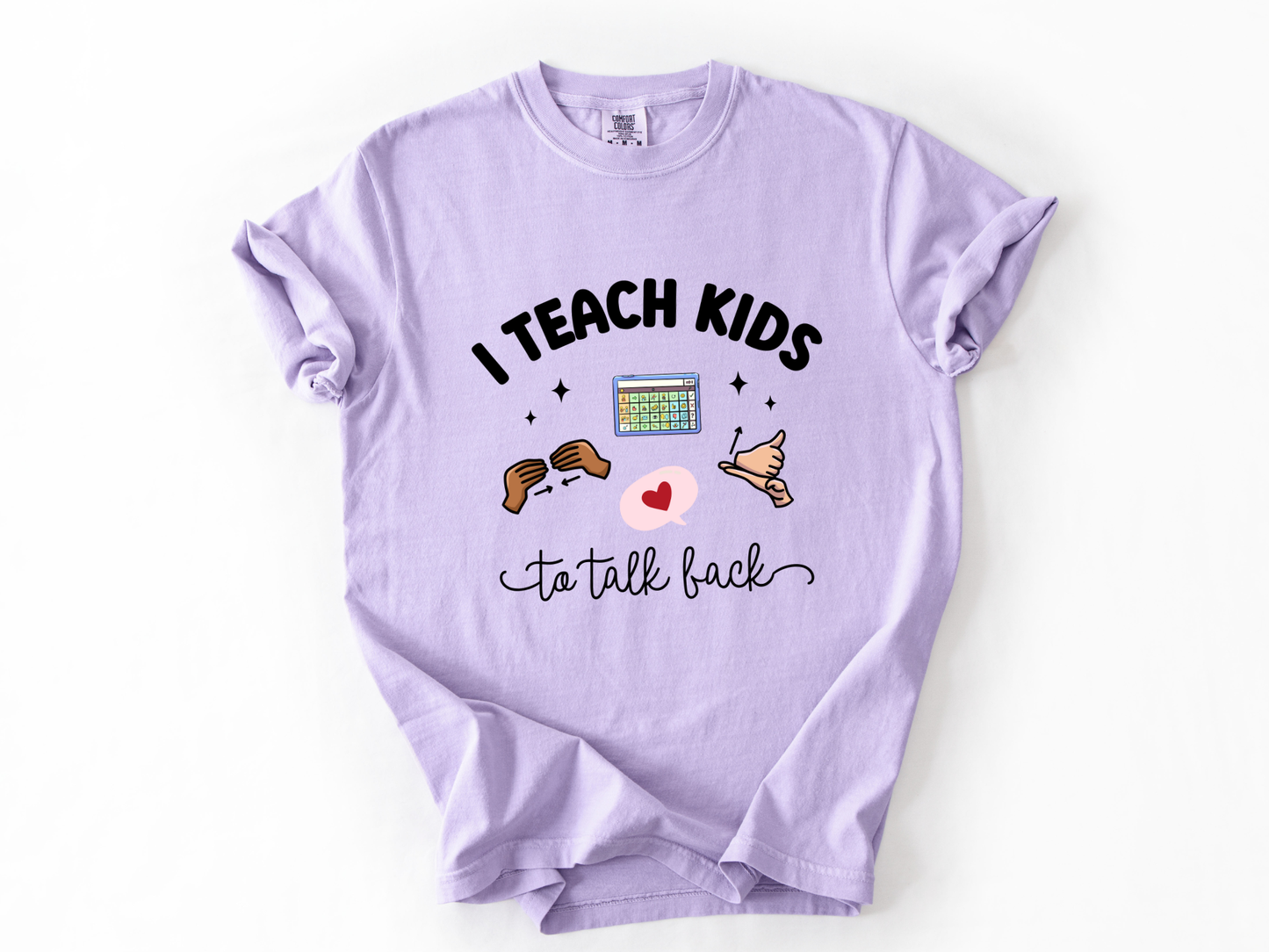 Funny Speech Therapist T-Shirt for SLPs and SLPAs, I Teach Kids To Talk Back Tee, Gift for Peds Speech Therapist
