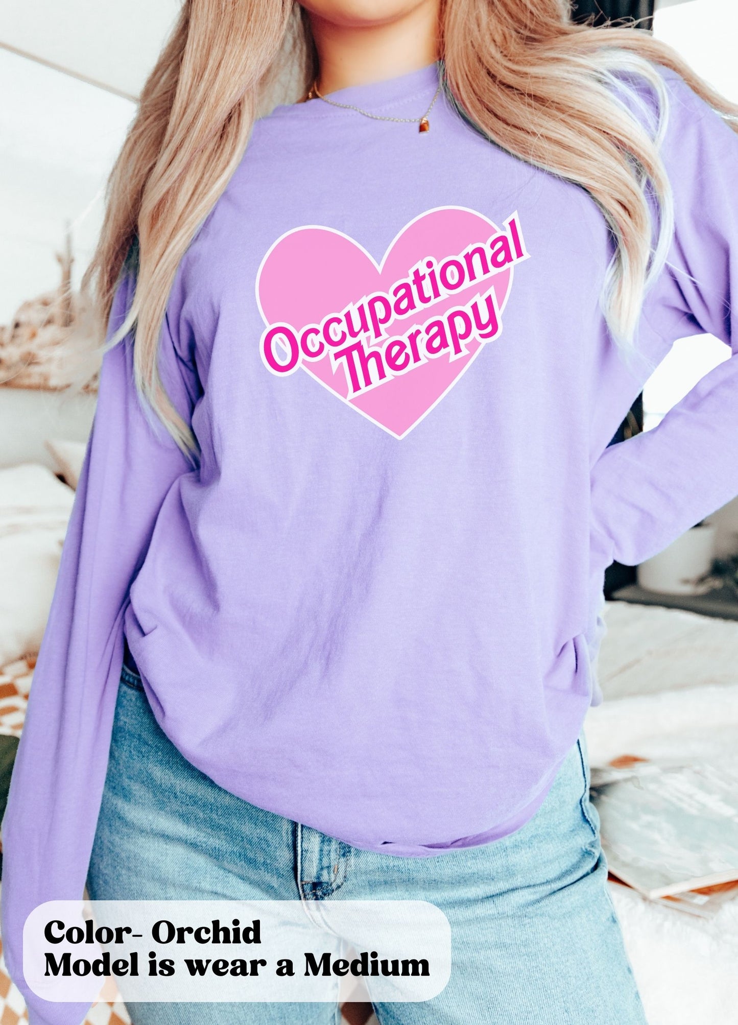 OT Doll themed shirt, 90s Occupational Therapy, OTA long sleeve, Unisex Garment-dyed Long Sleeve T-Shirt