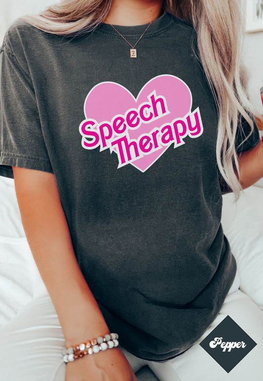 Speech Therapy Shirt, Doll themed SLP t shirt, Speech Language Pathologist Apparel, Unisex Jersey T-Shirt