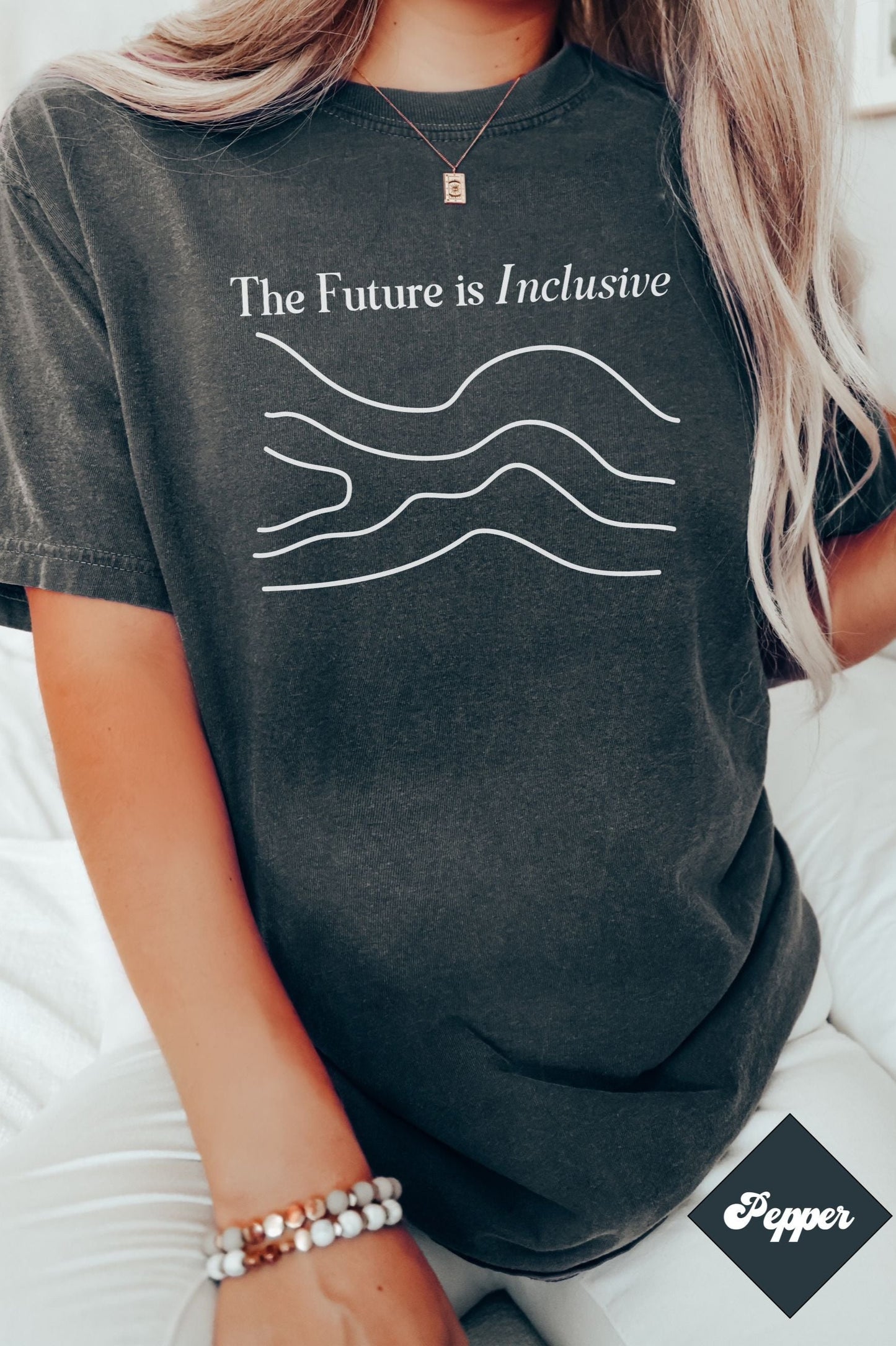 Comfort Colors Inclusion and Advocacy Shirt, Minimalist The future is inclusive Tee