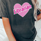 Pink 90s Librarian shirt, Doll themed librarian, Librarian Heart Shirt, Unisex Comfort Colors® 1717