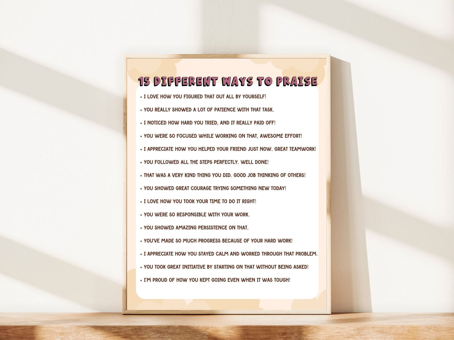 15 Different Ways to Praise - Free Digital Print