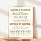 ABA Clinic Decor, When a flower doesn't bloom, Therapist Wall Art, ABA poster, Educator Quotes, Matte Vertical Posters