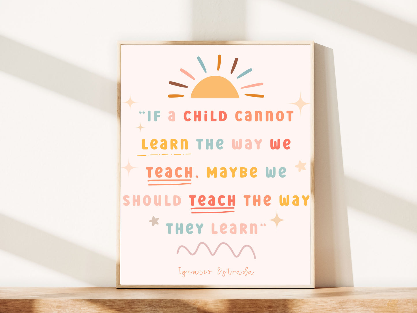 Boho Classroom Decor, Therapist Wall Art, ABA poster, Educator Quotes, Matte Vertical Posters