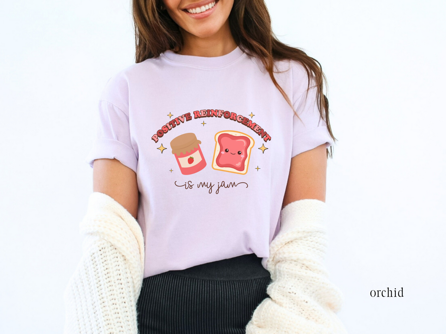 Positive Reinforcement Is My Jam T-shirt, Aba Apparel, RBT BCBA Tee, Behavior Tech Shirt, Gift for Behavior Analyst, Comfort Colors 1717