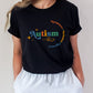 Autism Awareness and Acceptance T Shirt, Retro ASD t shirt, Minimalist Inclusion Bella Canvas tee