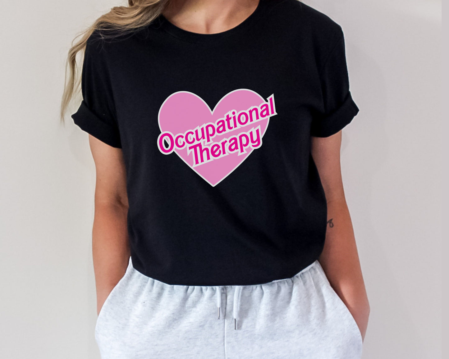 Occupational Therapy Pink Heat Shirt - Bella Canvas