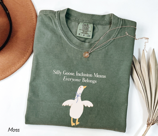 Goose Inclusion T-Shirt, Everyone Belongs Tee for Teachers, Therapists, Neurodiversity Advocates, Autism Acceptance T-Shirt