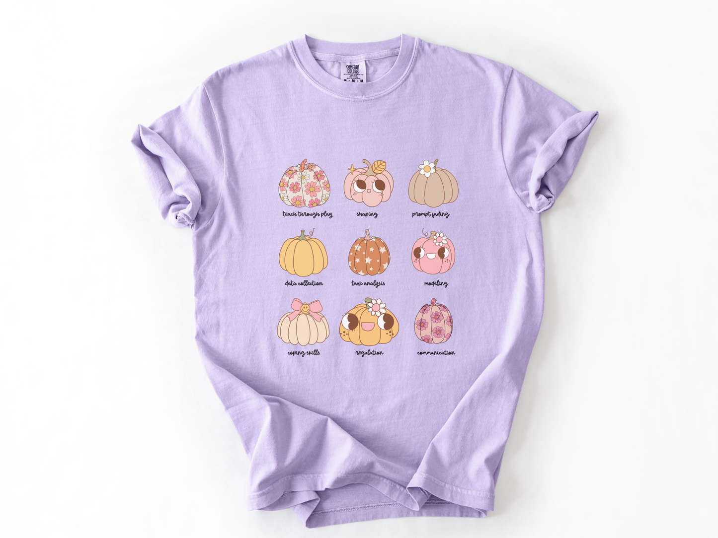 Fall Pumpkins ABA Tee, Halloween Behavior Analysis shirts, Fall Bcba Rbt Graphic Tee, Gift for Aba Therapist
