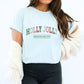 Christmas BCBA Varsity T Shirt, Holly Jolly Behavior Analyst tee, cute bcba rbt aba apparel, Comfort Colors 6014